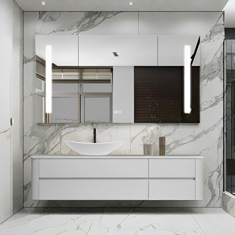 Simple modern rock plate bathroom cabinet