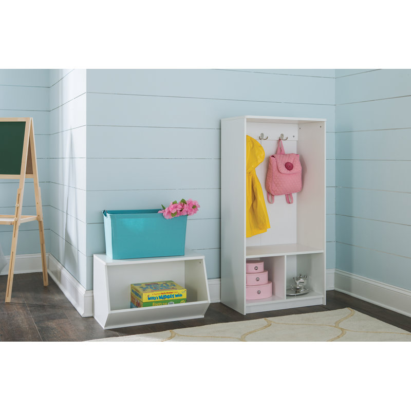 Wire Frame Wide Fabric Bin, Aqua