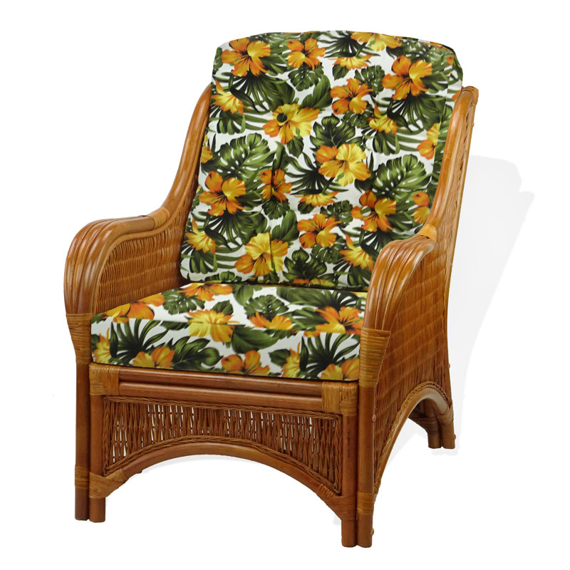 Fauteuil large de 28 po Boba, Vert / polypropylène orange / oléfine, Colonial