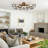 Smoke Grey Glass Globe Blossom Flush Mount Ceiling Light-1460750851