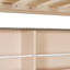 Lit double superposé au-dessus de grand lit double avec tablettes intégrées, lumières à changement de couleur et panneau perforé-1247720370-1247720371