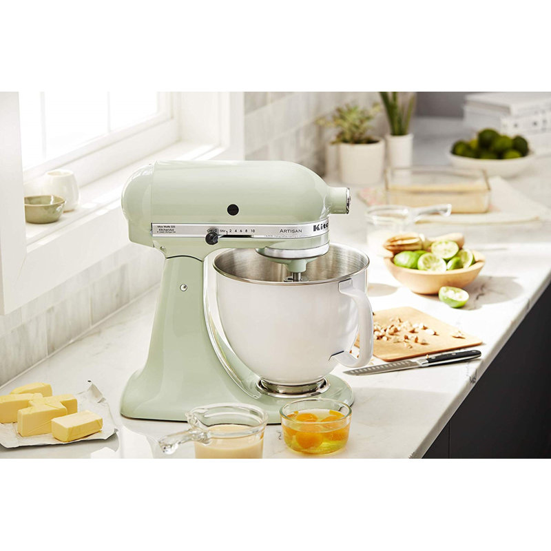 KitchenAid® 5 Quart Tilt-Head Colorfast Finish Stainless Steel Bowl, White