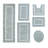 Hotel Premium 100% Cotton 6 Piece Bath Rug Sets with Race Track Pattern, Machine Washable, Absorbent & Tufted Weave Reversible Bath Mat for Bathroom-119901919