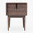 Miya Japandi Solid Wood Walnut Bedside Table with Storage