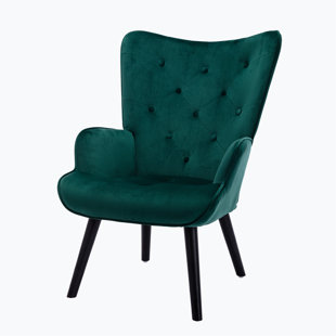 Velvet Wingback Chair
