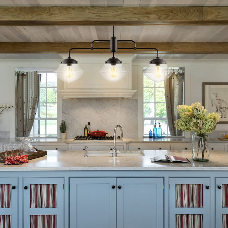 Alilet 3 - Light Oil Rubbed Bronze Kitchen Island Pendant