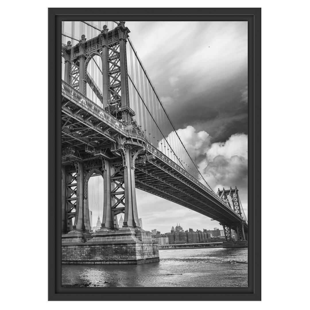 Gerahmtes Wandbild Manhattan Bridge New York