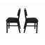 Chaise de salle à manger rembourrée Vienna, ensemble de 2, structure solide de couleur noire, hauteur de l'assise 18,5 po-496355959-496355945