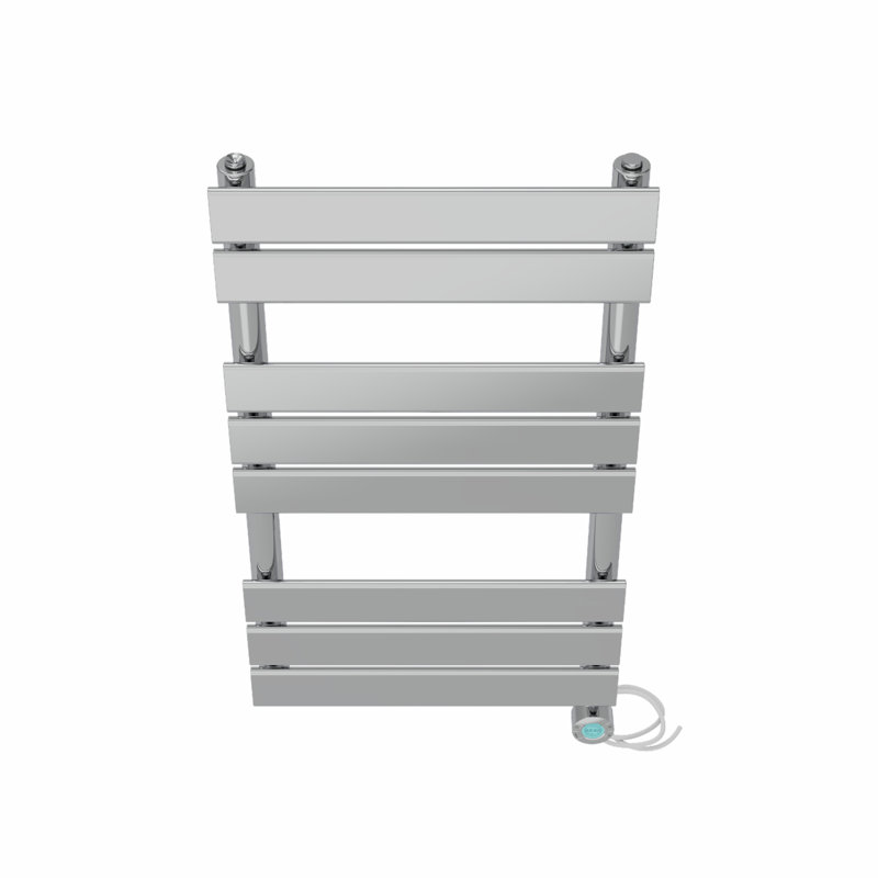 Flat Panel Towel Rail Heated Towel Rails, Chrome, 80cm H x 45cm W x 6.2cm D
