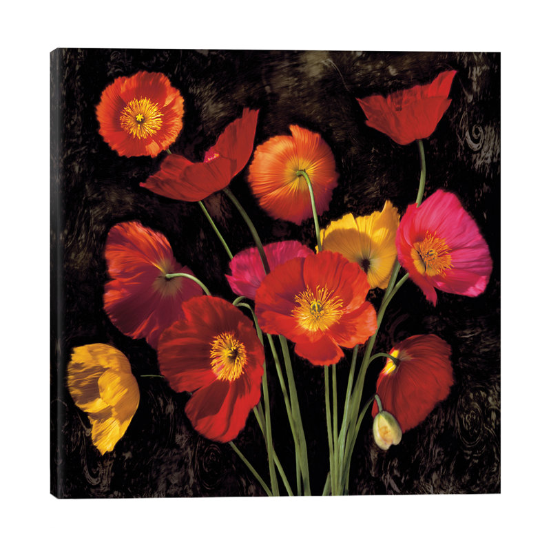 Poppy Bouquet II 1 Piece Wrapped Canvas Wall Art, 66.04 cm H x 66.04 cm W x 1.91 cm D