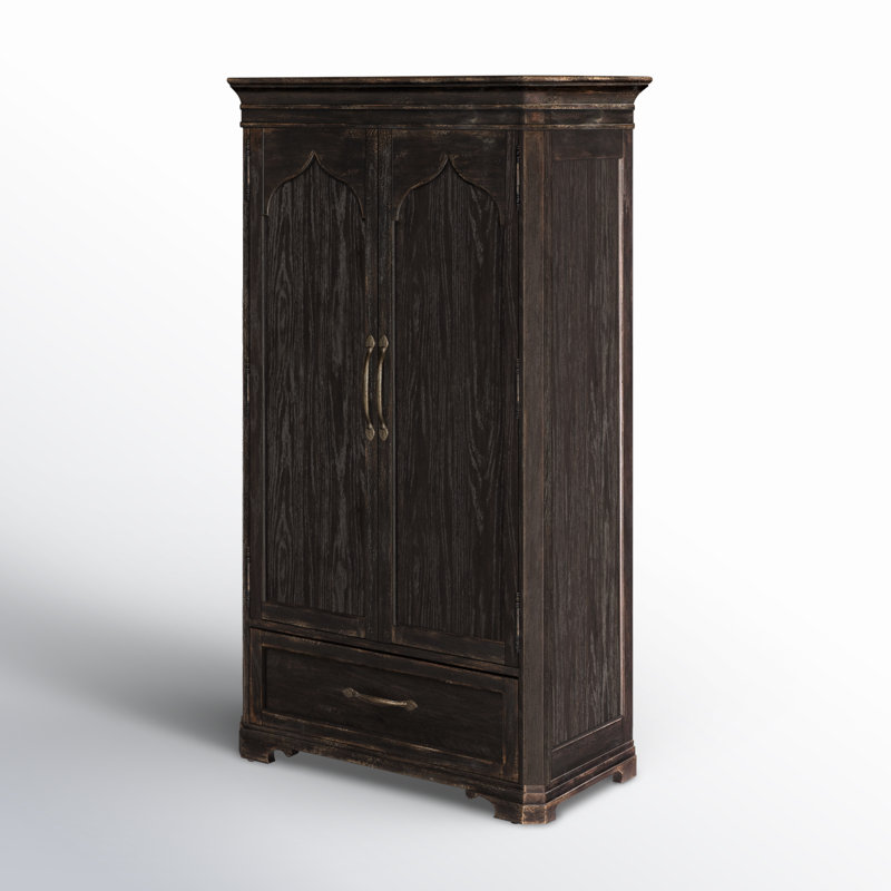 Americana 2 - Door Armoire, Black/Brown