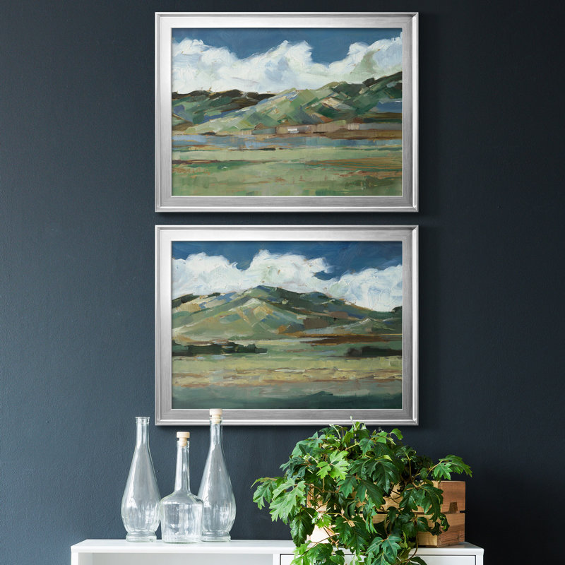 Western Sky I - ensemble de 2 reproductions de cadres photo, Argent argent, H 18 po x l 24 po