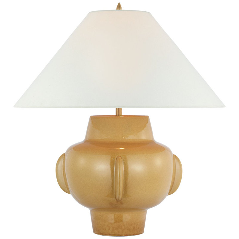 Cap-Ferrat Table Lamp, White Crackle, White