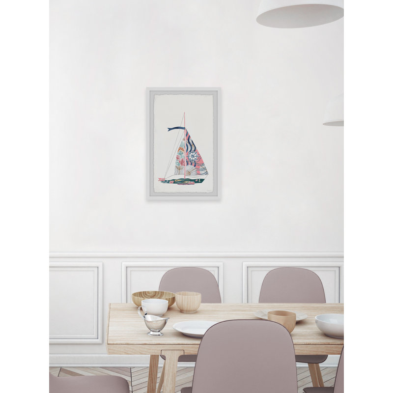 «Sailing Pink», reproduction encadrée, H 24 po x l 16 po x P 1,5 po