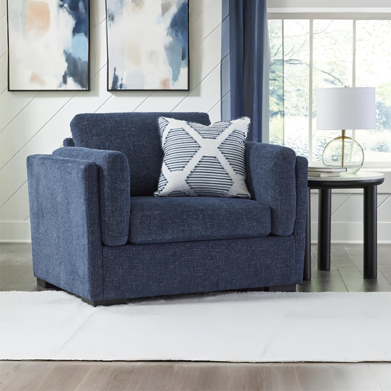 Grassmoor Oversized Chair, Navy Polyester