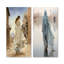 «Arabian Woman Walk Radiance I», ensemble de 2 impressions arabes en métal-722762850