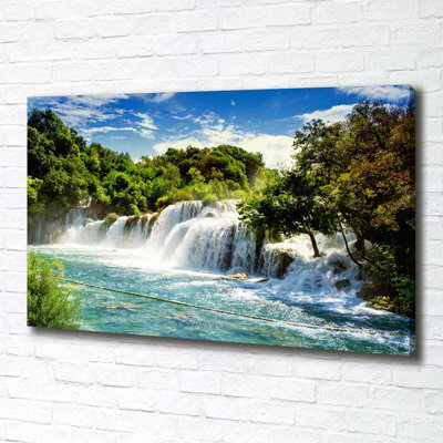 Waterfall Krka - Wrapped Canvas Print