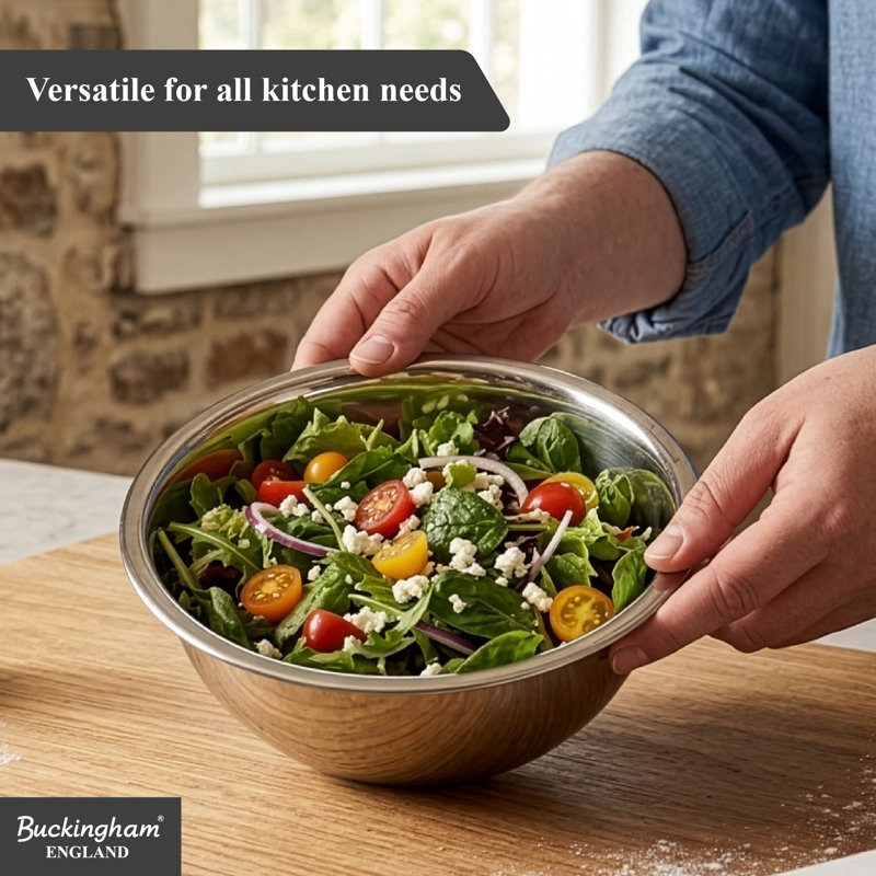 Buckingham Stainless Steel Deep Mixing Bowl , 24 cm