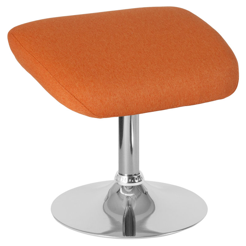 Repose-pieds Marilo LeatherSoft avec base chromée - Meubles de salon, Orange