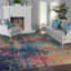 Blue Rug, Stain Resistant Graphics Rug With 6Mm Thickness, Abstract Rug For Bedroom, & Dining Room-1960183432