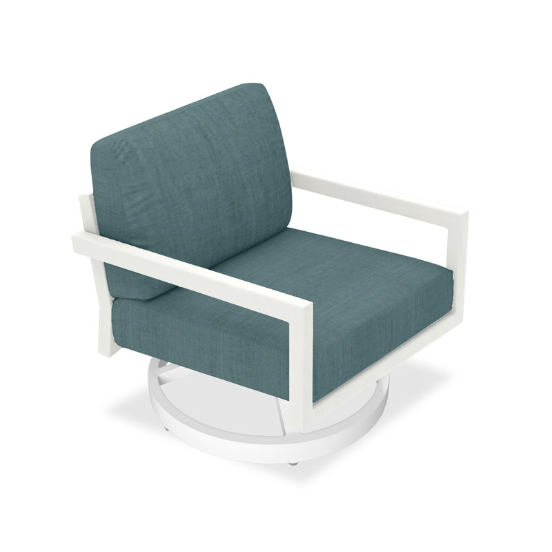 Pacifica Outdoor Rocker Chair, White, Cast Silver Sunbrella®