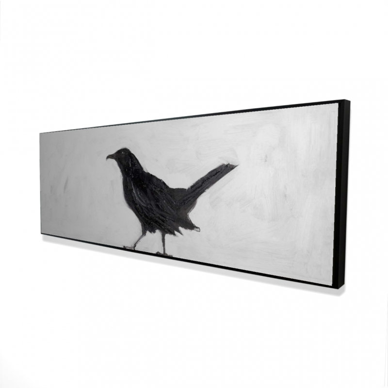 Lonely Crow Print On Canvas
