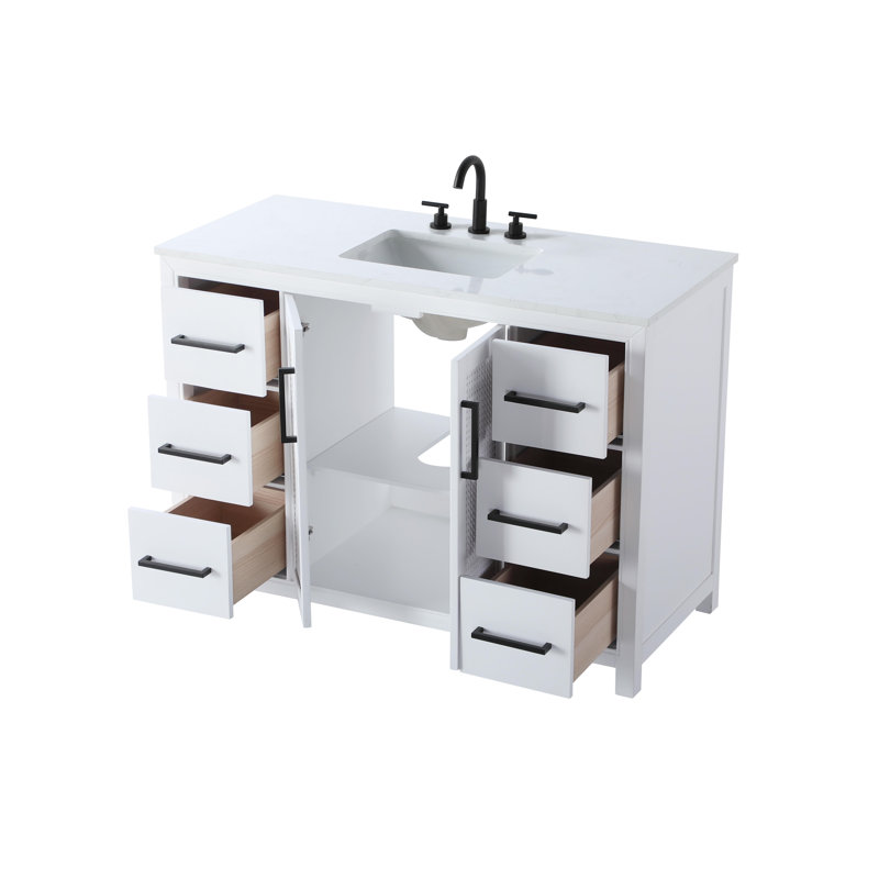 Meuble-lavabo simple 48 po, Blanc