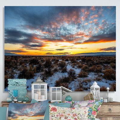 Winter Shrublands On Arkansas Desert sur toile