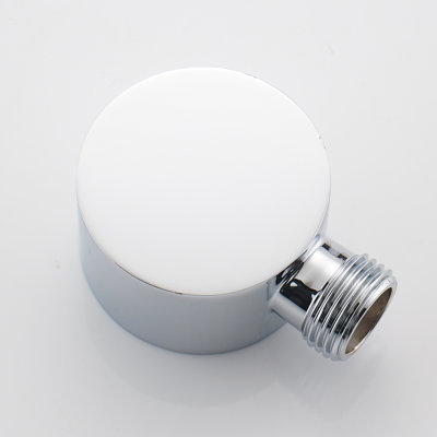 Universal Wall Supply Elbow For Handshower, Brass Round Wall Mount Shower Hose Connectorm1/2"for Handheld
