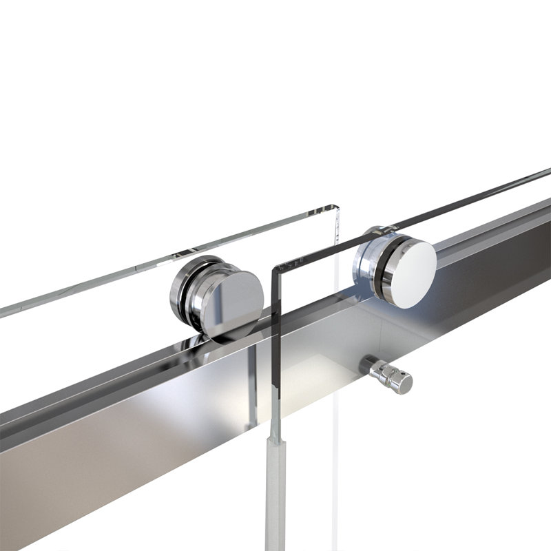 48'' W 77.5'' H Framed Rectangle Double Slide Shower Enclosure, Chrome