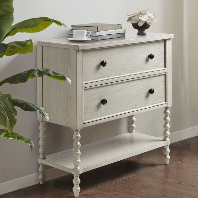 2 Accent Chest With Solid Wood  For Living Room 2 Drawer Frame Style Space, Natural