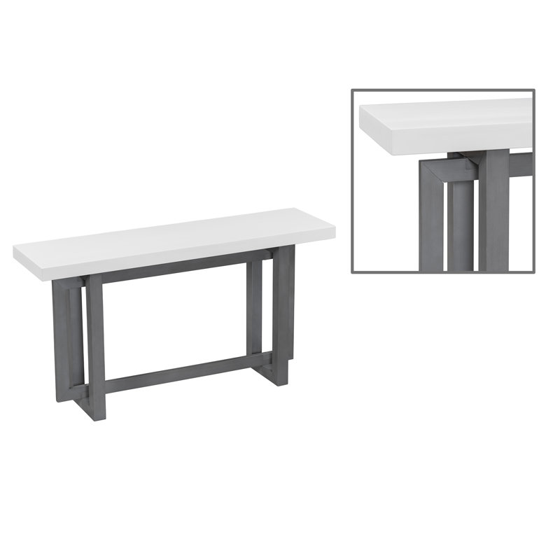 Console contemporaine, Blanc / Blanc, Gris