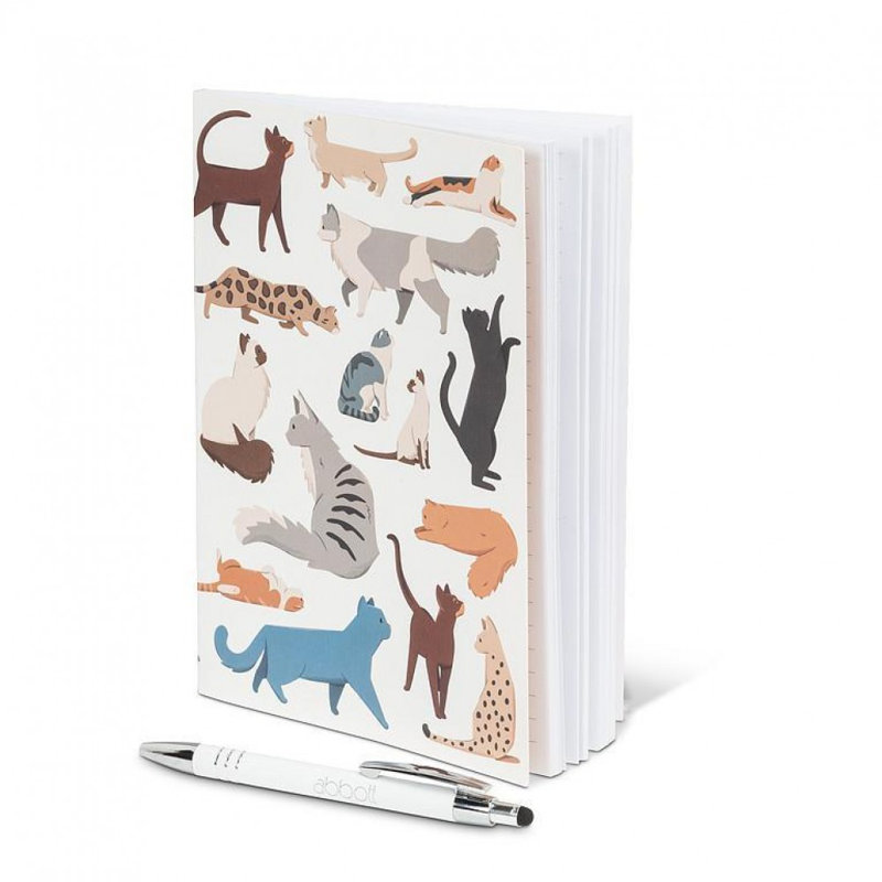 Cahier ligné assorti de chats