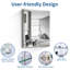 Miroir réglable pour armoire à pharmacie H 30 po H 30 po Juney