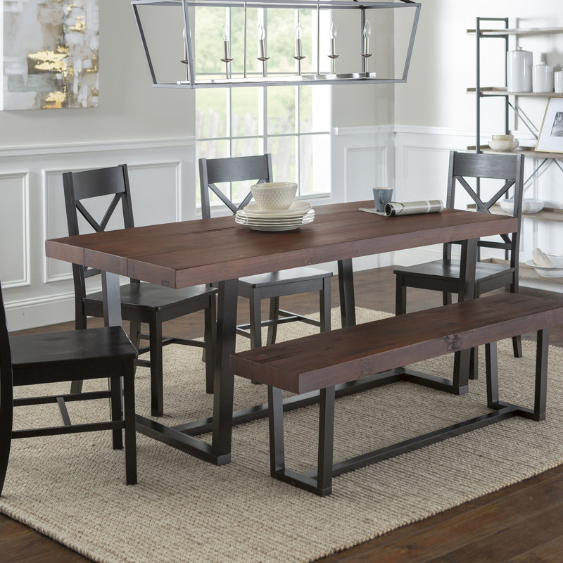 Amarapal 6 - Person Double Pedestal Dining Set, Walnut