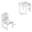 Dining Table Set with 2 Upholstered Chairs-1917338289