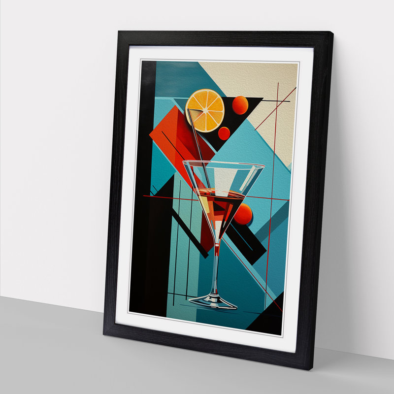 Single Picture Frame Print on Wood, 34cm H x 25cm W, Black Framed