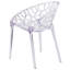 Chaise d'appoint empilable ovale avec motif artistique