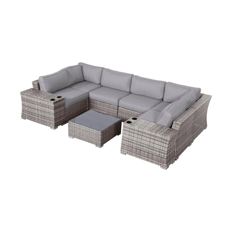 Fully Assembled 4-Person Wicker Patio Seating Set With Cushions