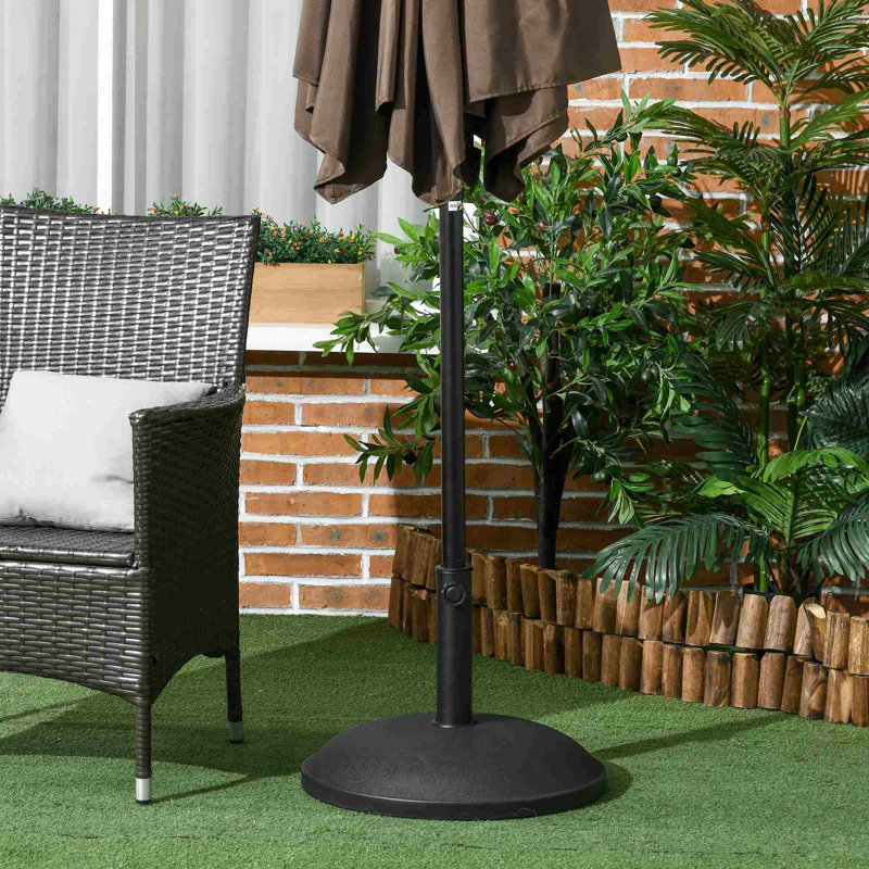 Keltner Free Standing Umbrella Base, Black, 14.6" H x 19.3" W x 19.3" D