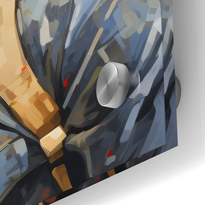 Art mural en verre Winston Porter «Portrait On The Go» par r3darch0n, H 24 po x l 24 po x P 0,2 po