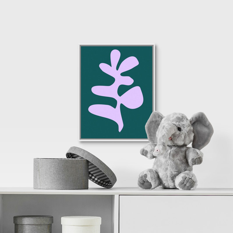 Art encadré pour enfants corail xi, H 14 po x l 11 po x P 1,2 po, Toile à cadre flottant blanc/brun/gris chaleureux