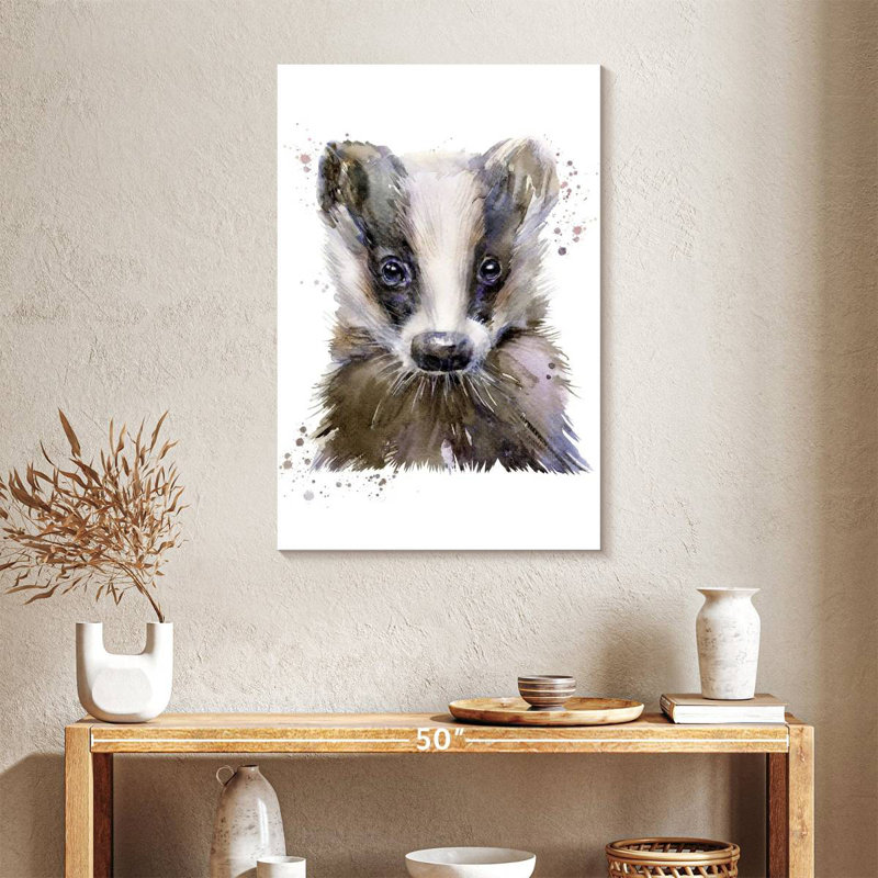 Brampt Badger Portrait, 36" H x 24" W
