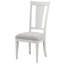 Chaise d'appoint de salle à manger traditionnelle Tatum (ensemble de 2), lin gris clair et finition blanche patinée