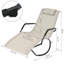 Chaise longue d'extérieur pliante en acier avec coussin Chagford-32964220