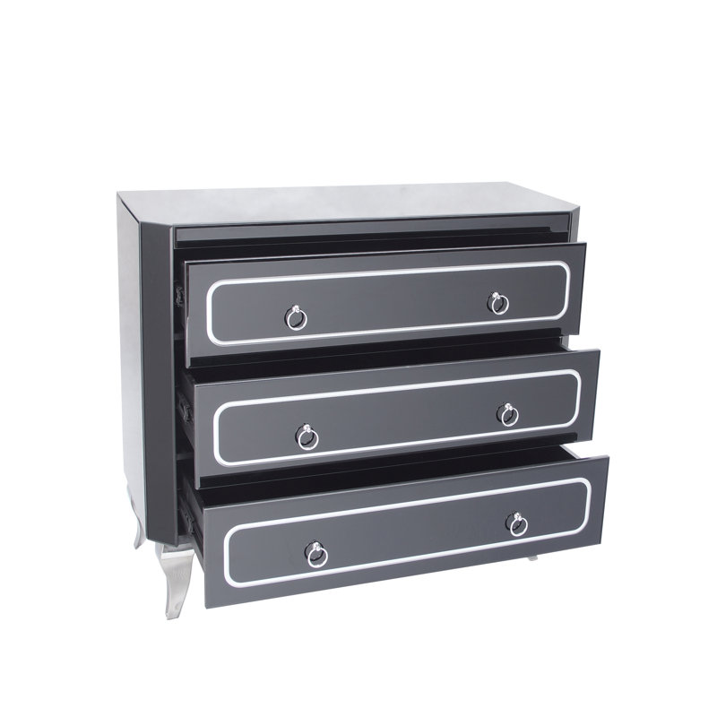 Barber 91cm W 3 - Drawer Chest of Drawers