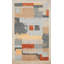 Tapis contemporain de style Gabbeh à motif géométrique audacieux 5 x 8