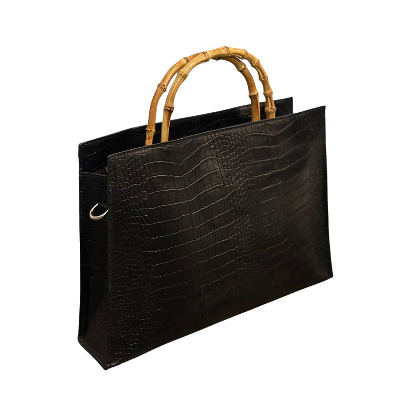 Sac en cuir Quinn, Noir