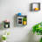 Harbour Housewares - Modern Box Floating Wall Shelves - 25cm - Grey