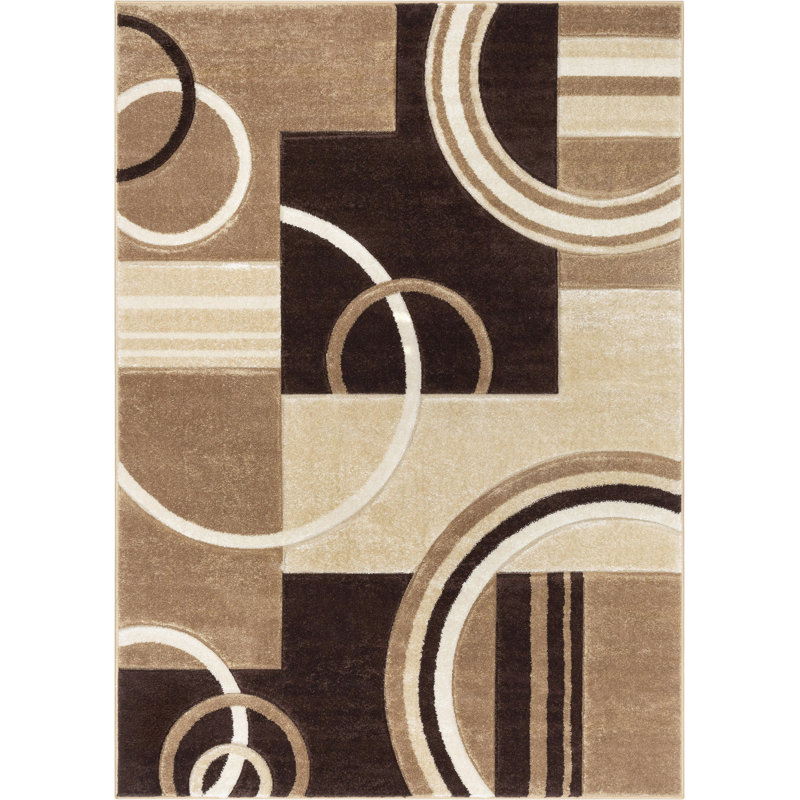 Ruby Geometric Synthetic Area Rug, Rectangle 120cm x 160cm